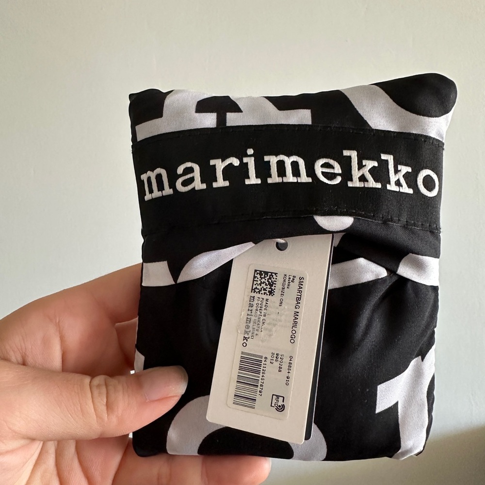 NWT Marimekko Monochrome Foldable Tote